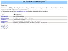 Tablet Screenshot of lists.roriekelly.com